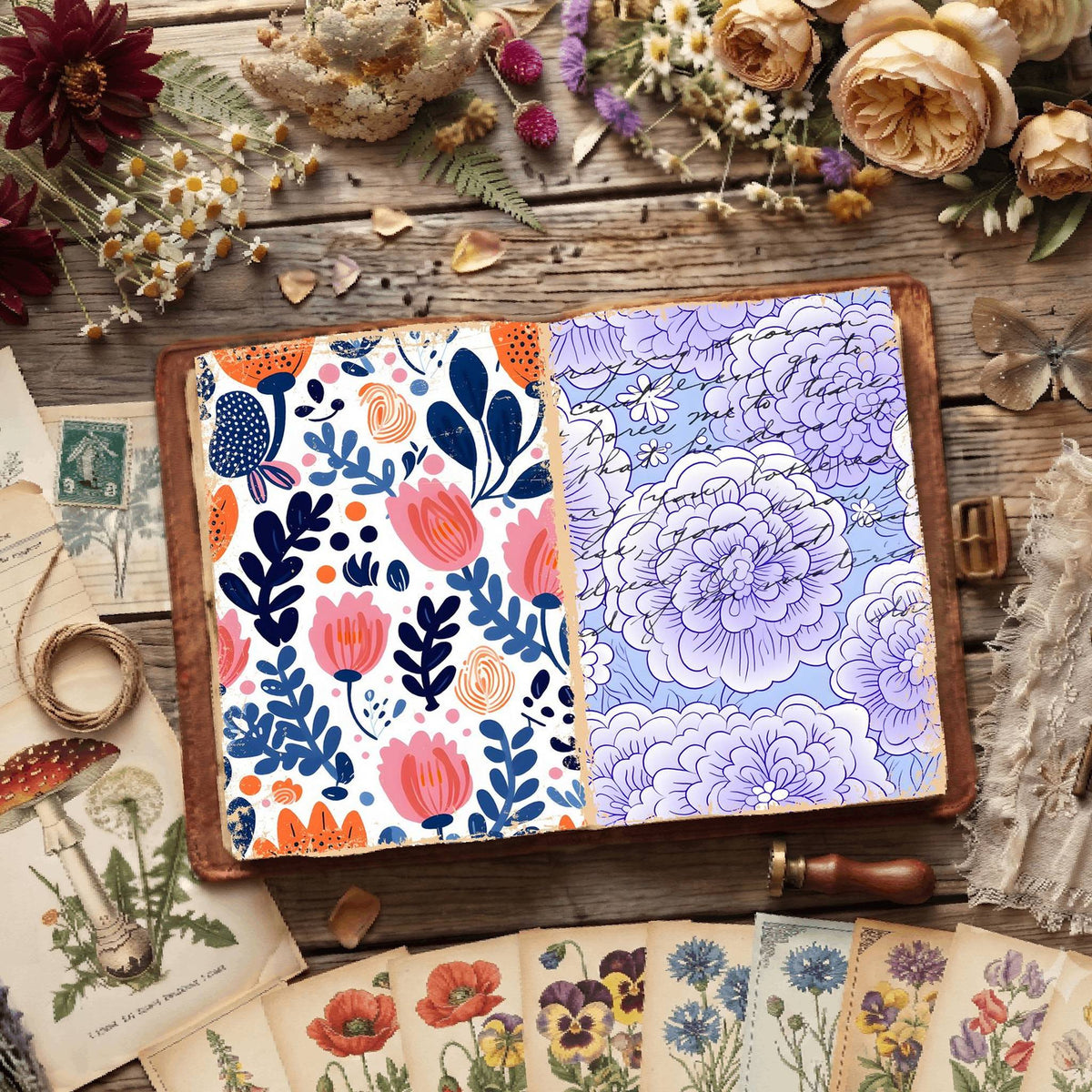 Floral Digital Papers