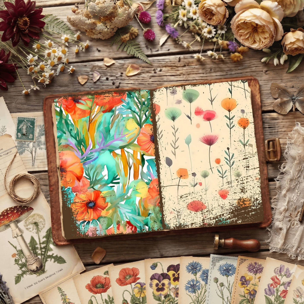 Floral Digital Papers