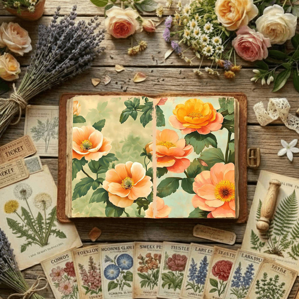 Floral Digital Papers