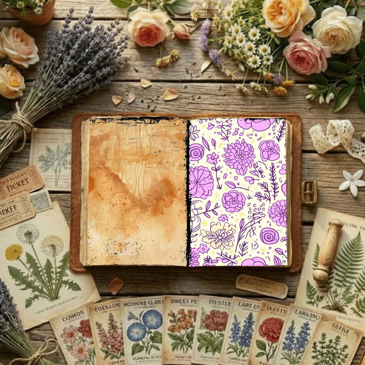 Floral Digital Papers