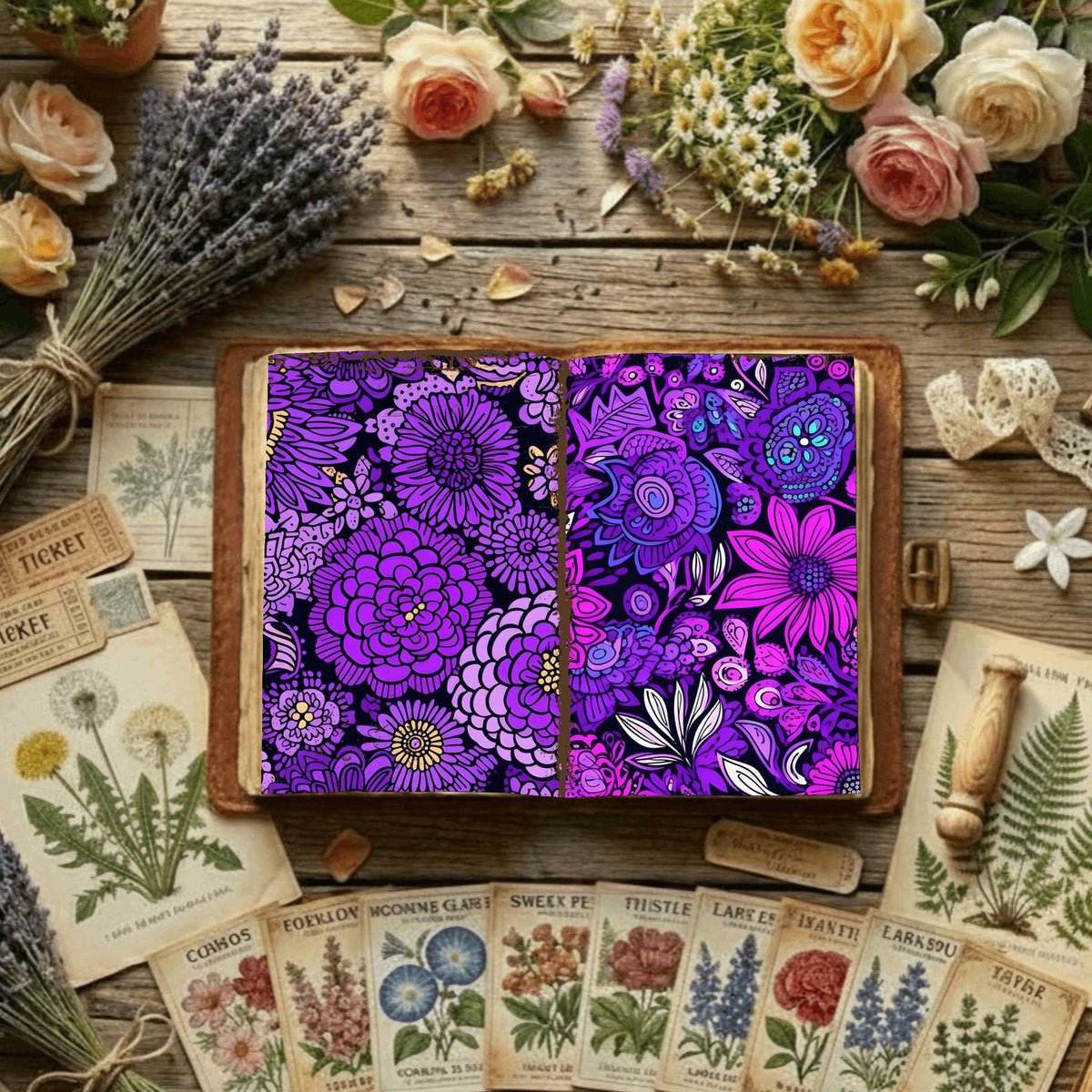 Floral Digital Papers