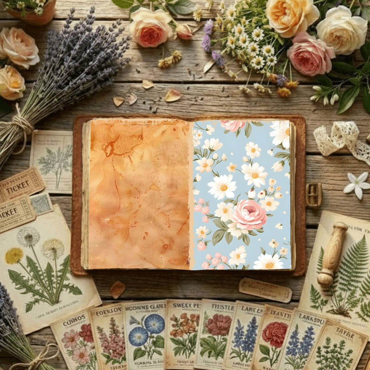 Floral Digital Papers