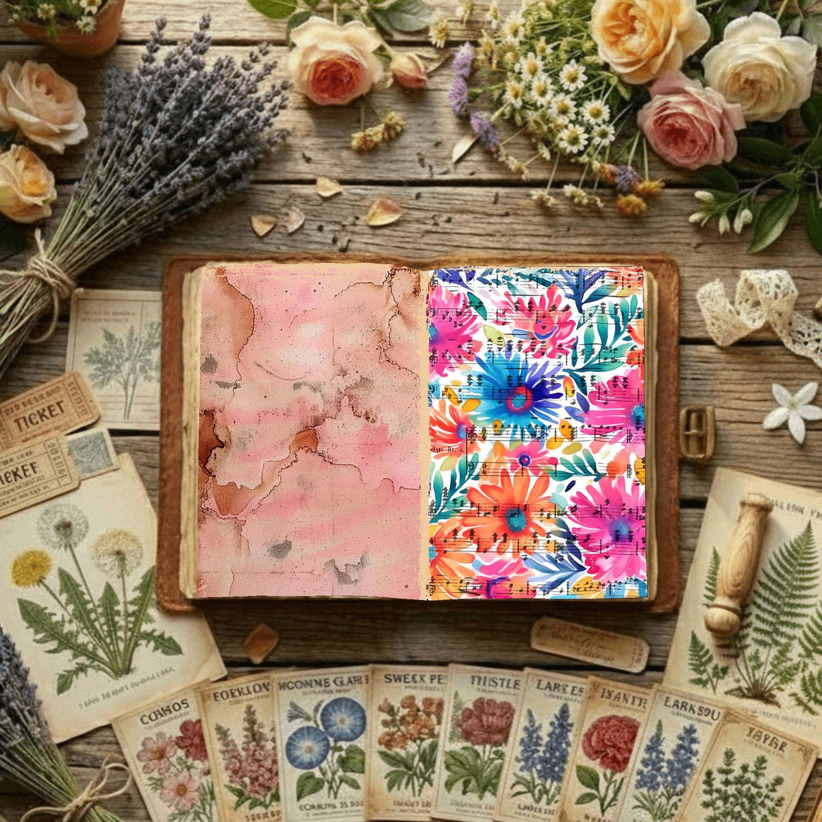 Floral Digital Papers