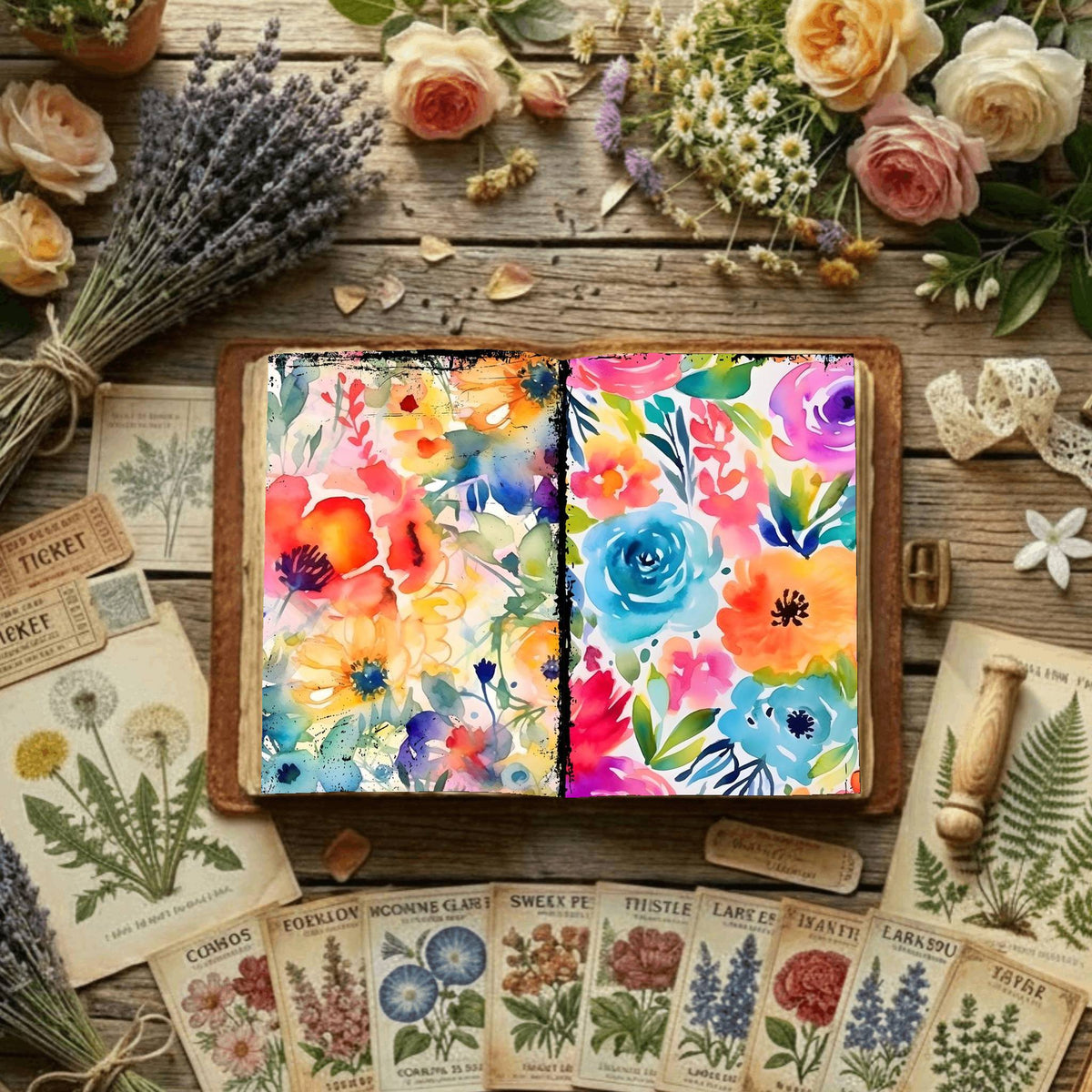 Floral Digital Papers