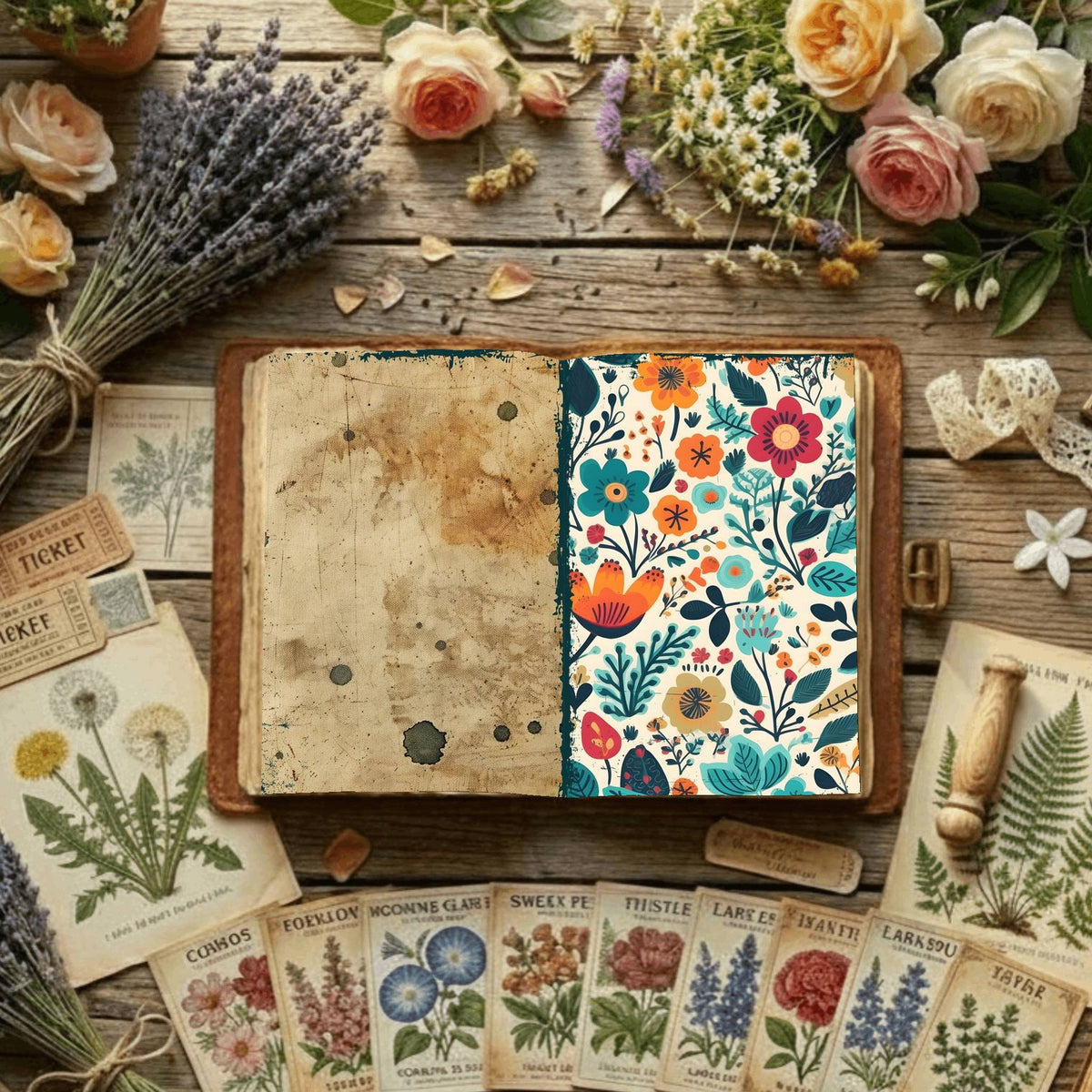 Floral Digital Papers