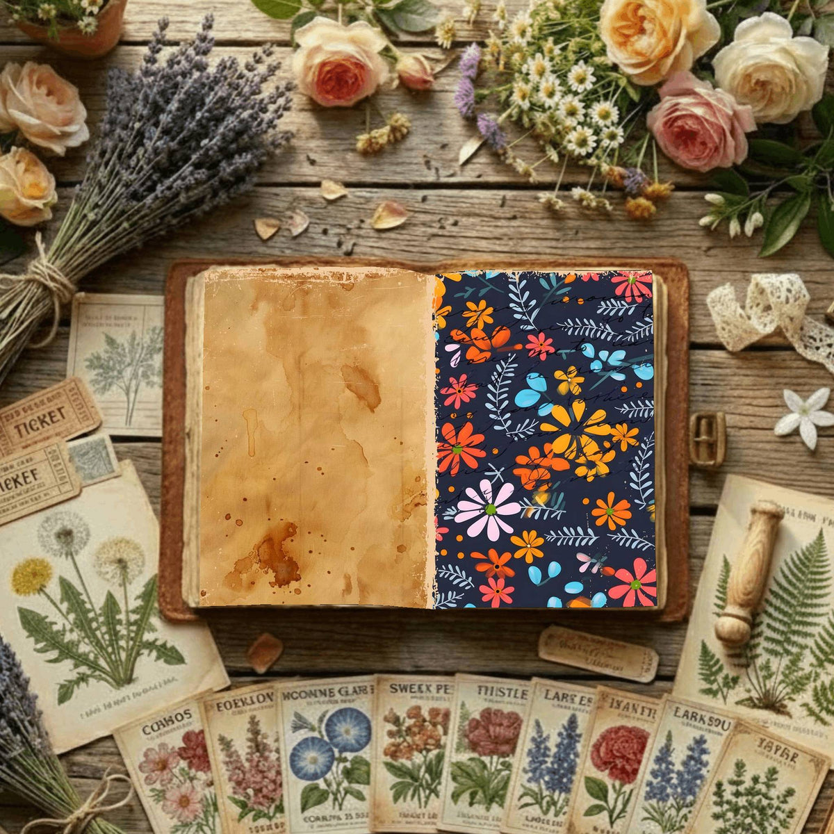 Floral Digital Papers