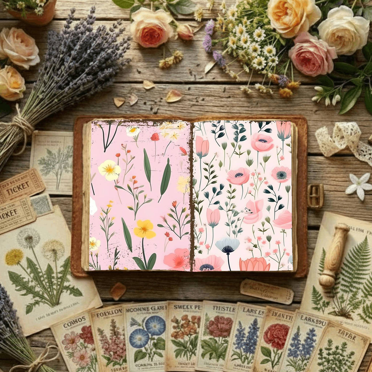 Floral Digital Papers
