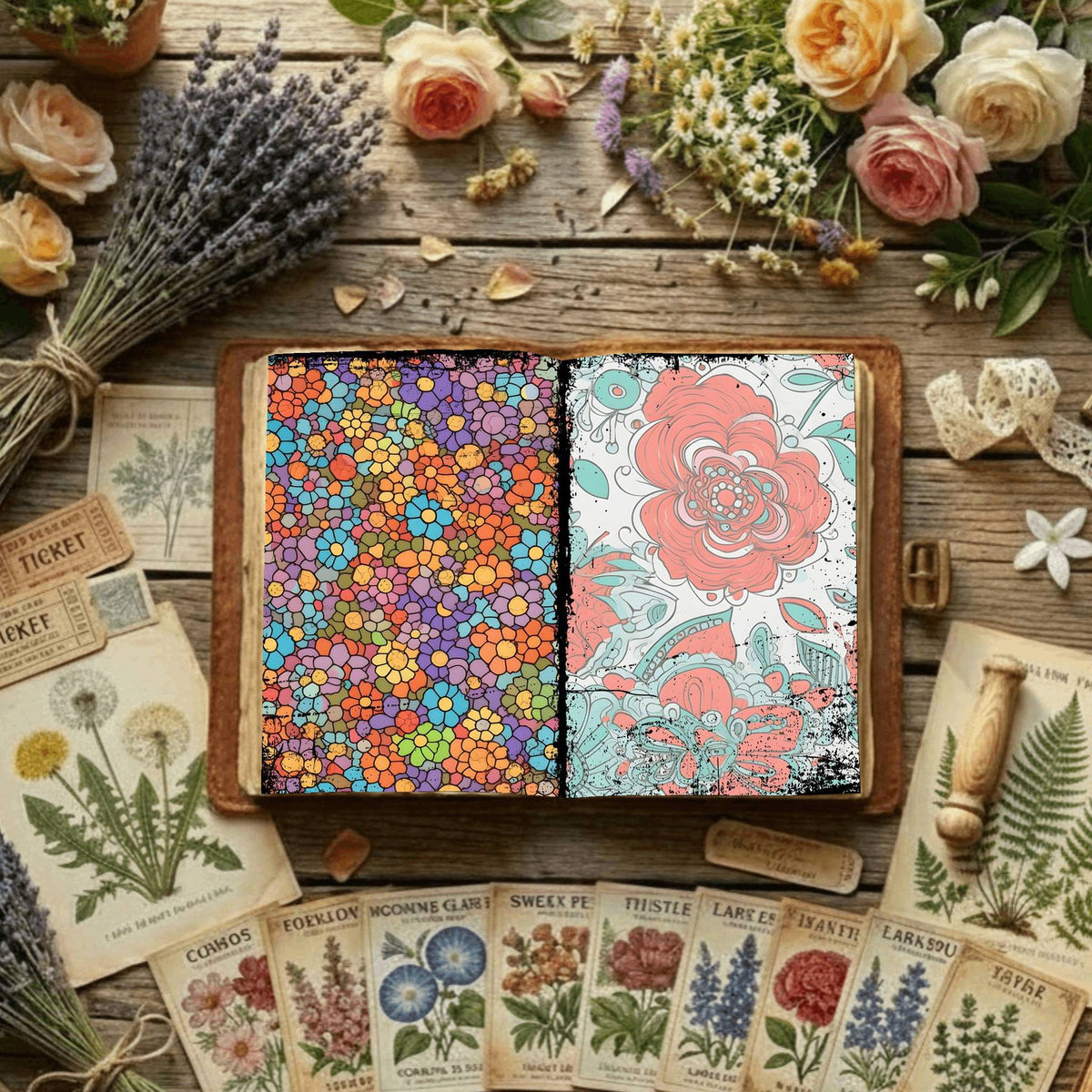 Floral Digital Papers