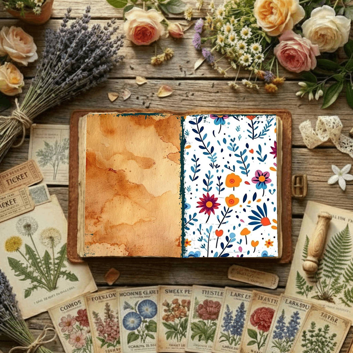 Floral Digital Papers