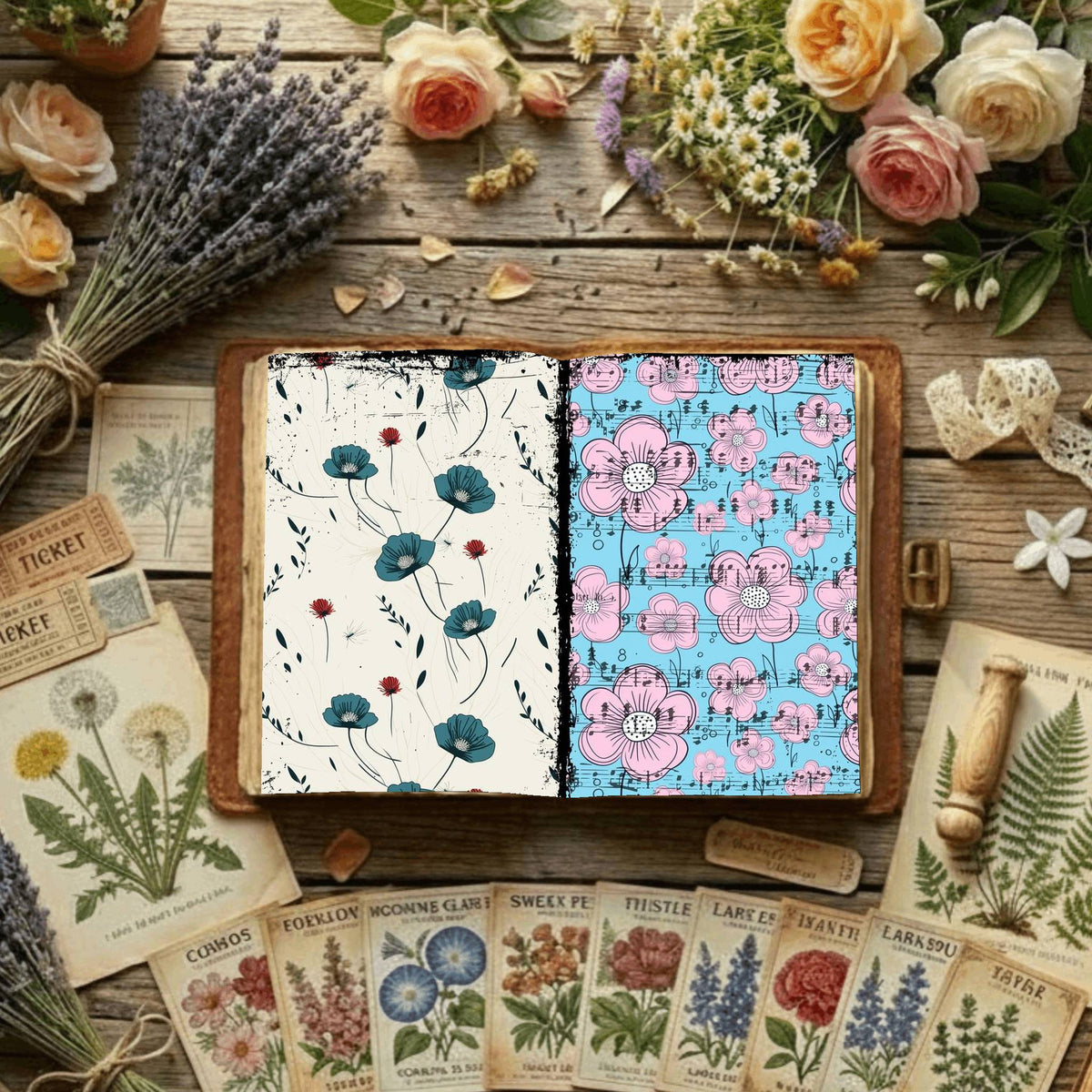Floral Digital Papers