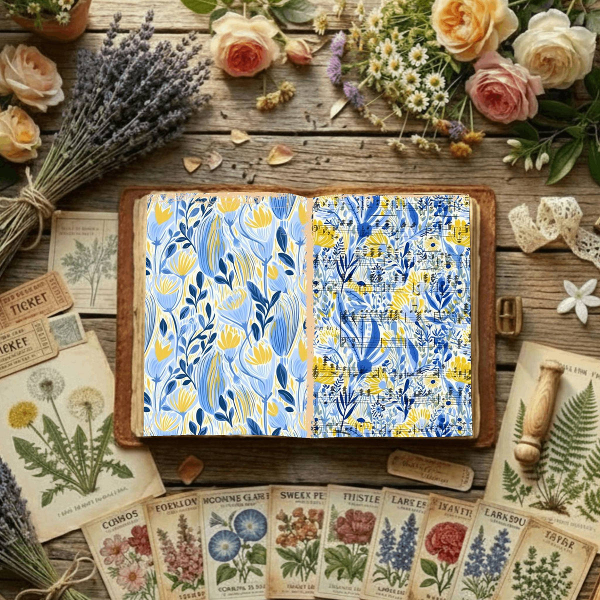 Floral Digital Papers