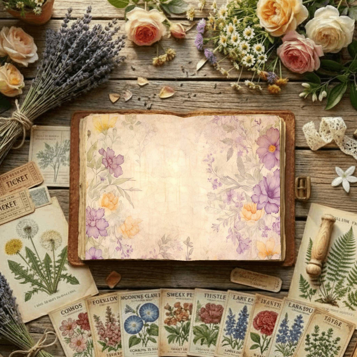 Floral Digital Papers
