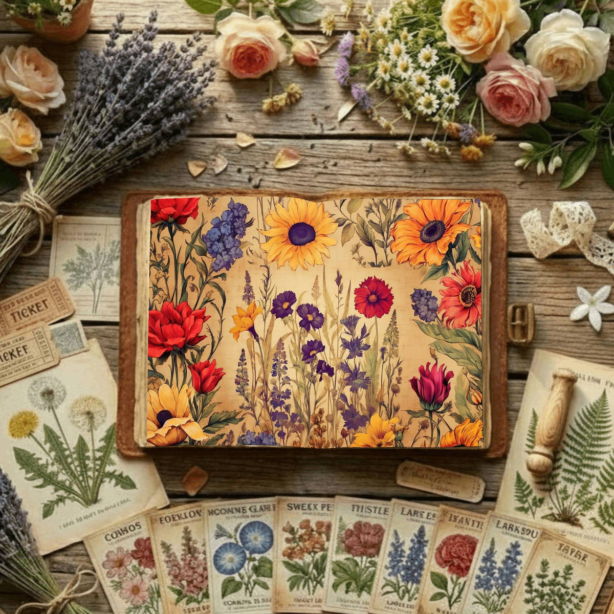 Floral Digital Papers