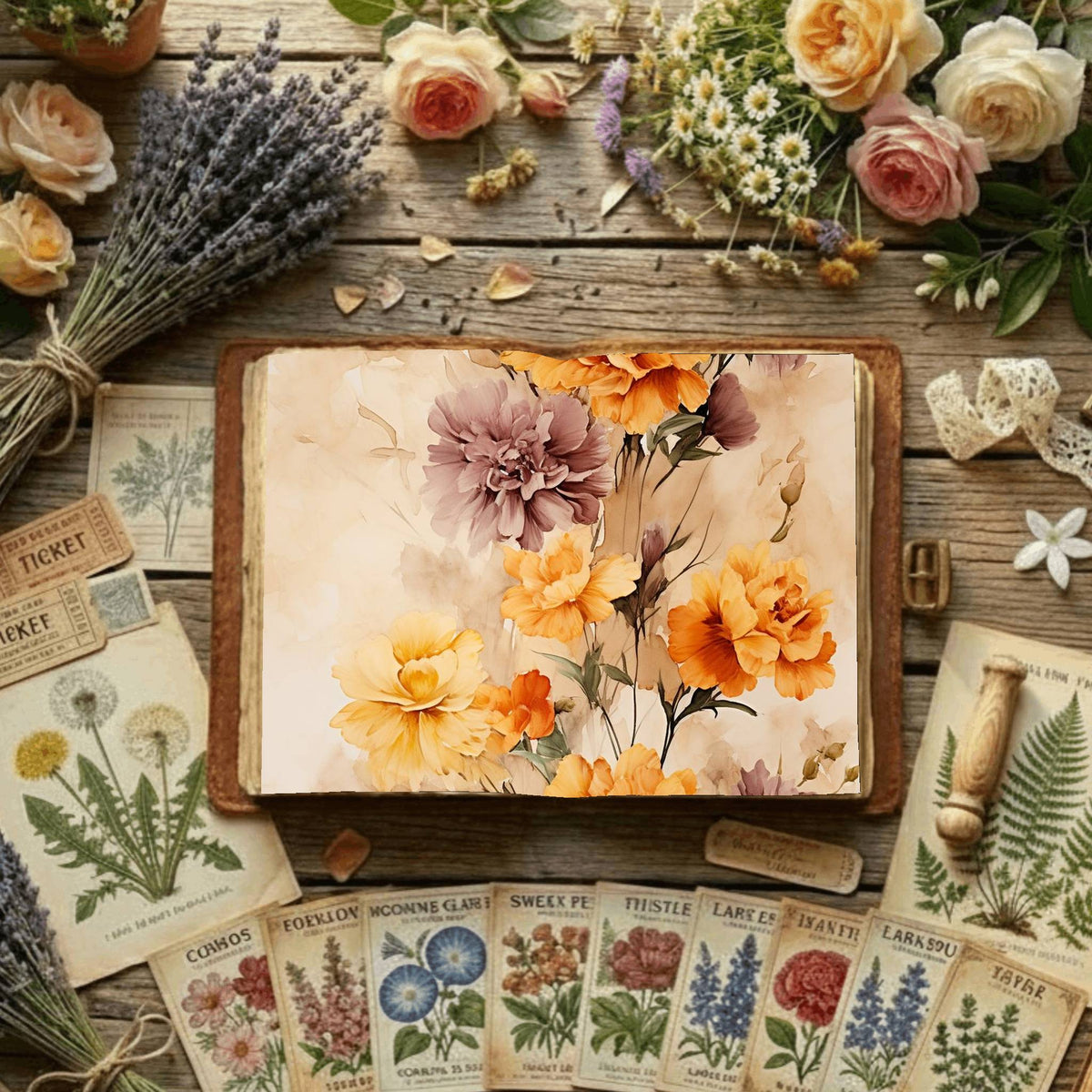 Floral Digital Papers