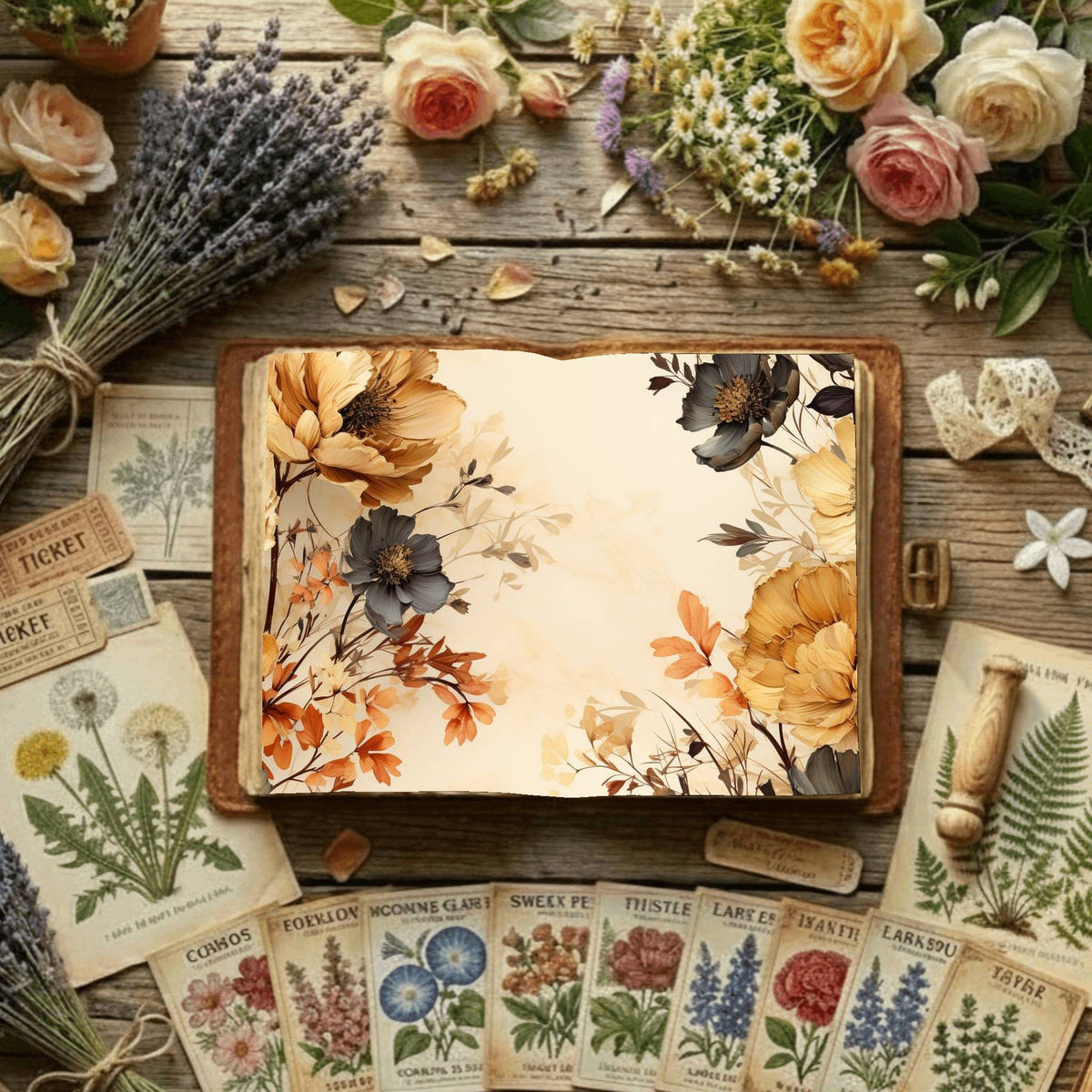 Floral Digital Papers