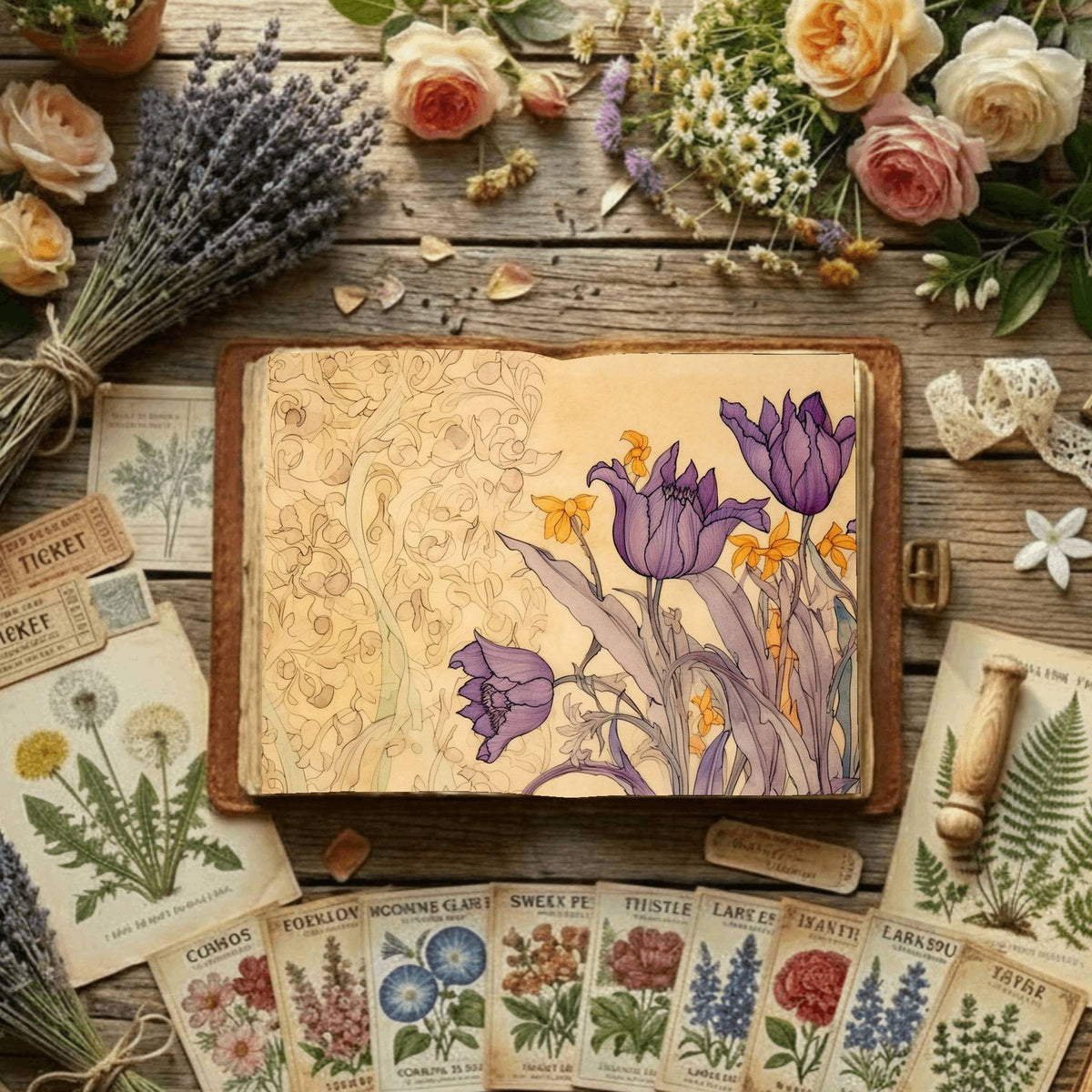 Floral Digital Papers