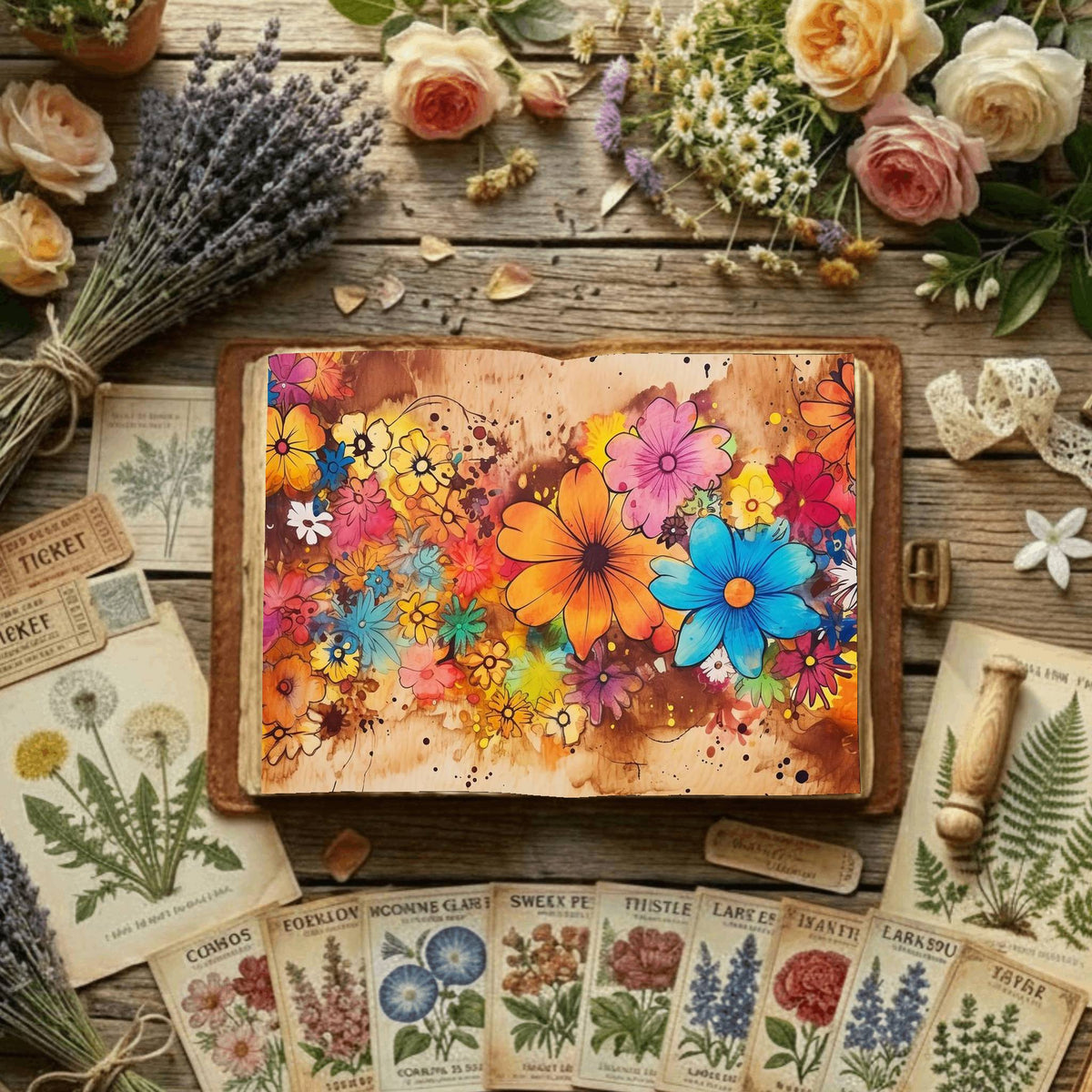 Floral Digital Papers