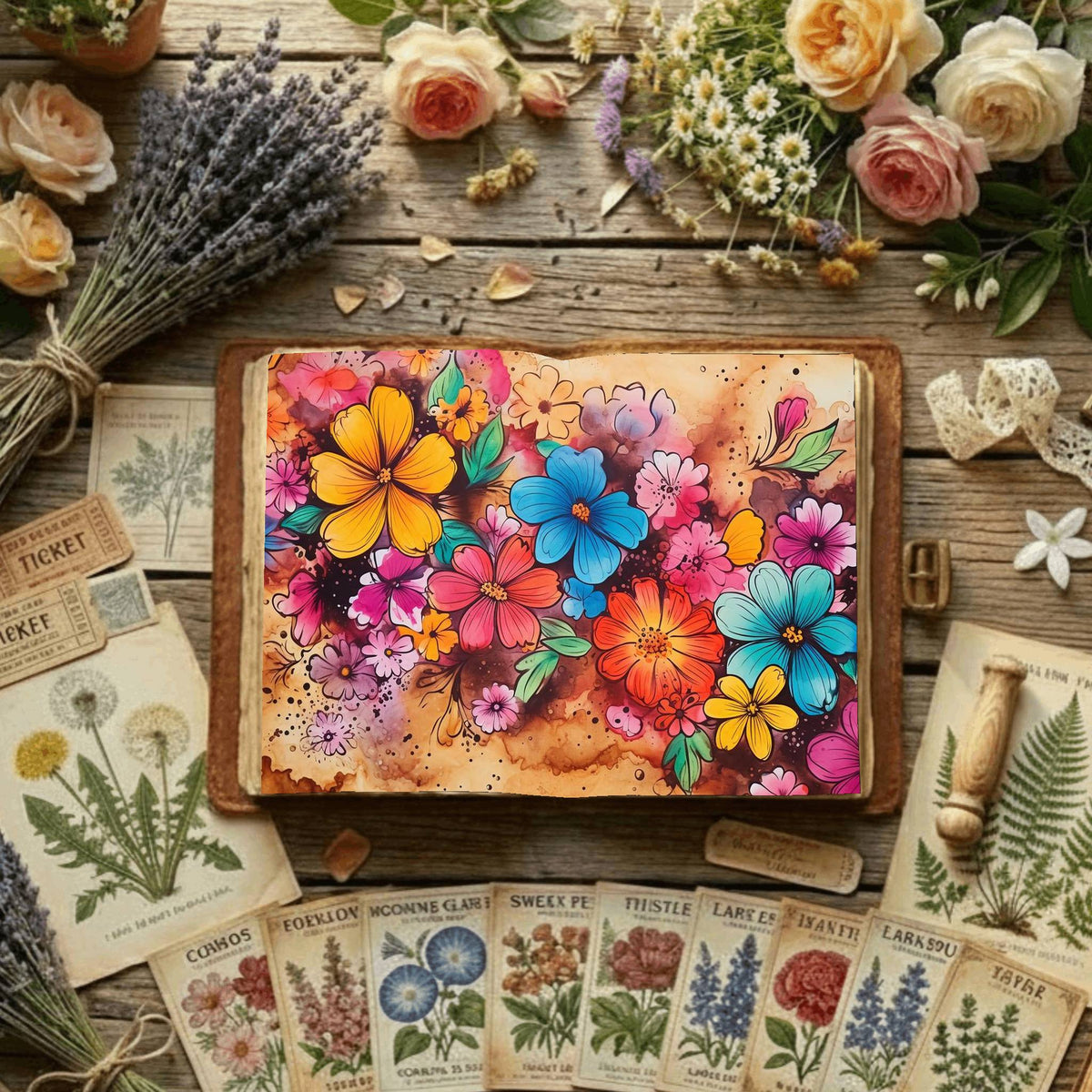 Floral Digital Papers