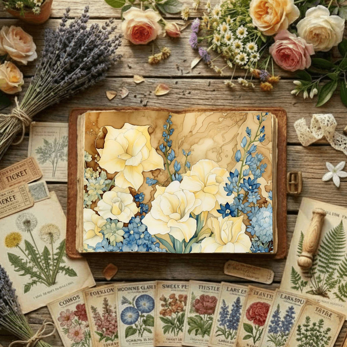 Floral Digital Papers