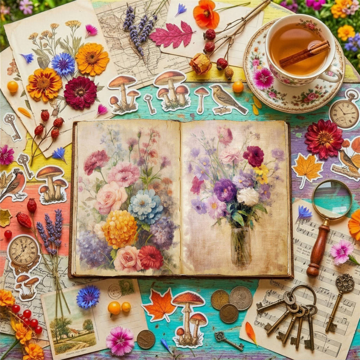 Flower Bunches Digital Papers