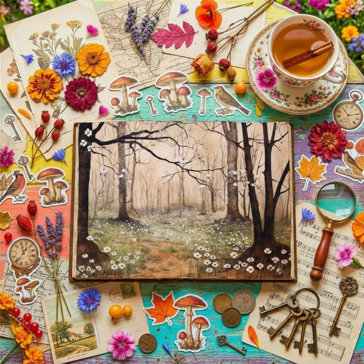 Flower Trail Digital Papers