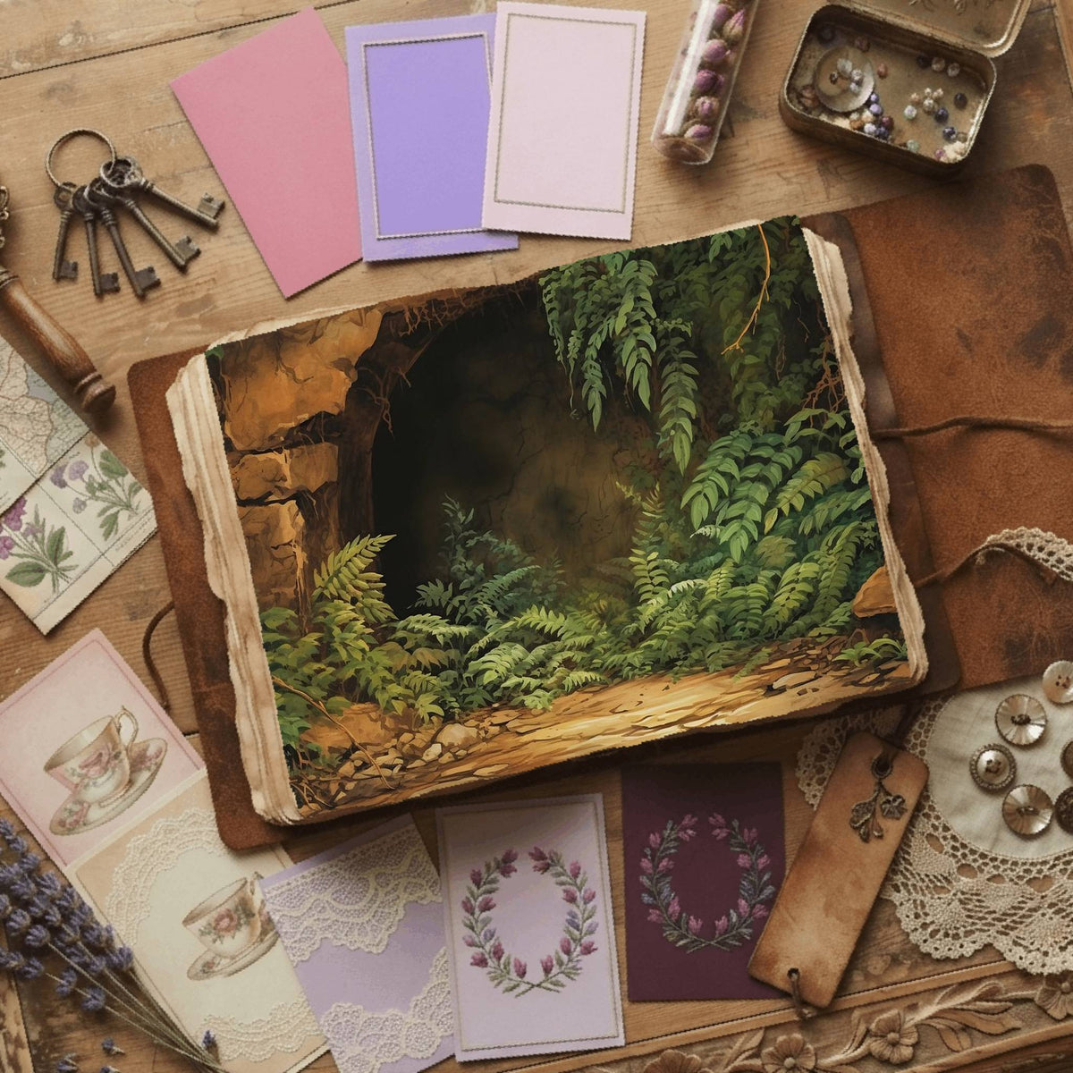 Forest Cave Digital Papers