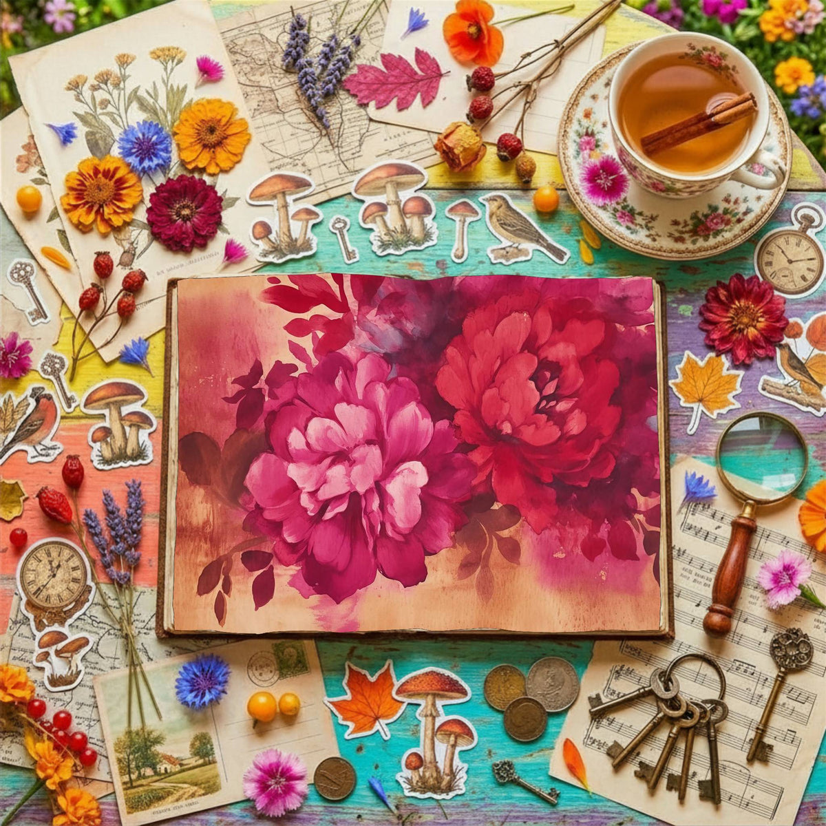 Fuchsia Flowers Digital Papers