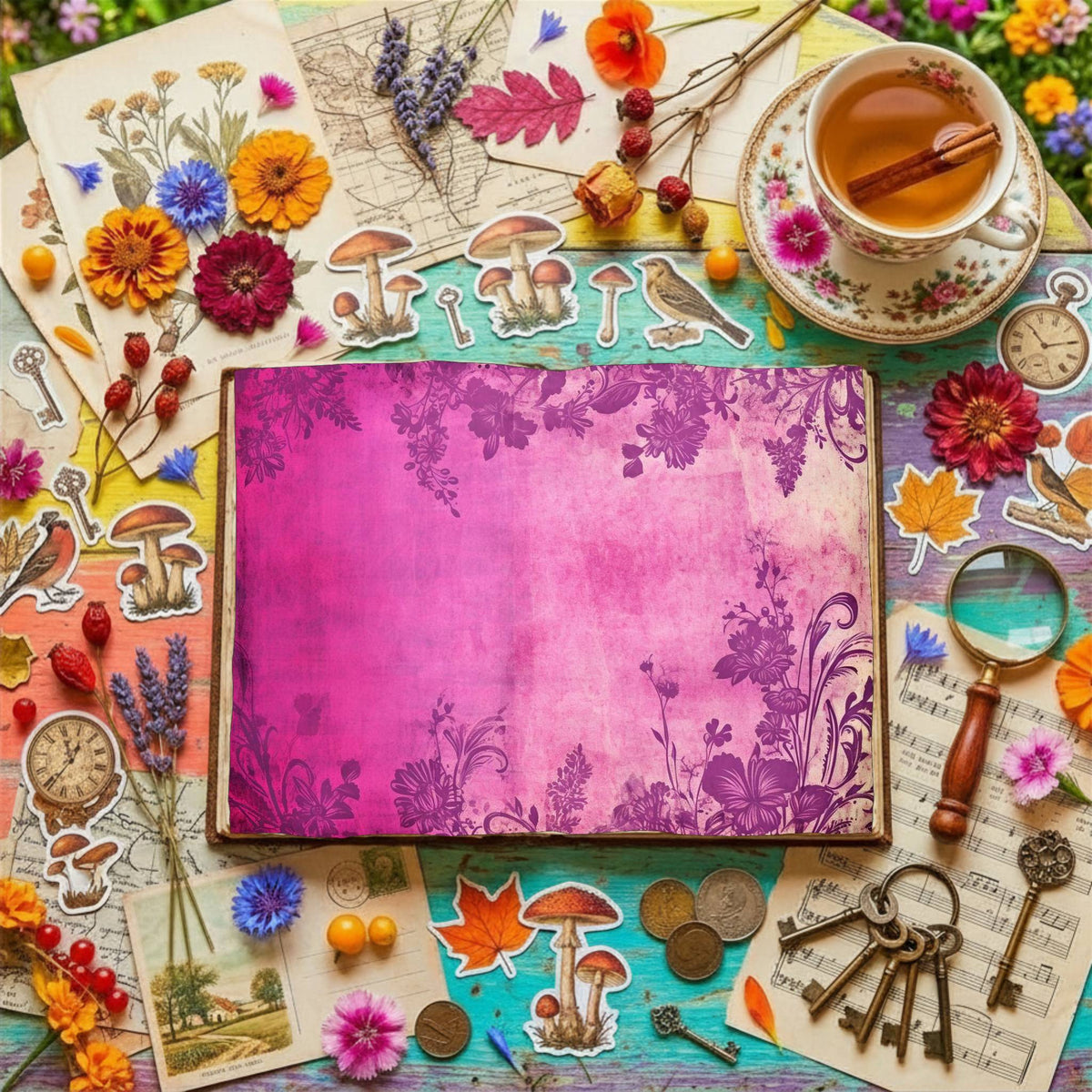 Fuchsiaflowers Digital Papers