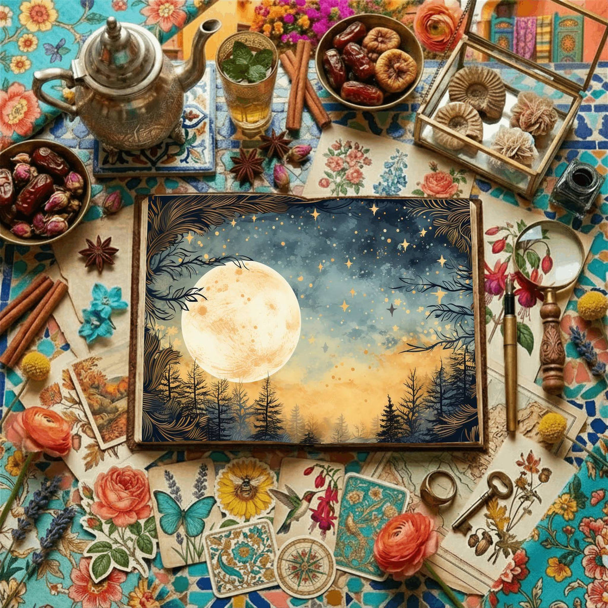 Full Moon Digital Papers