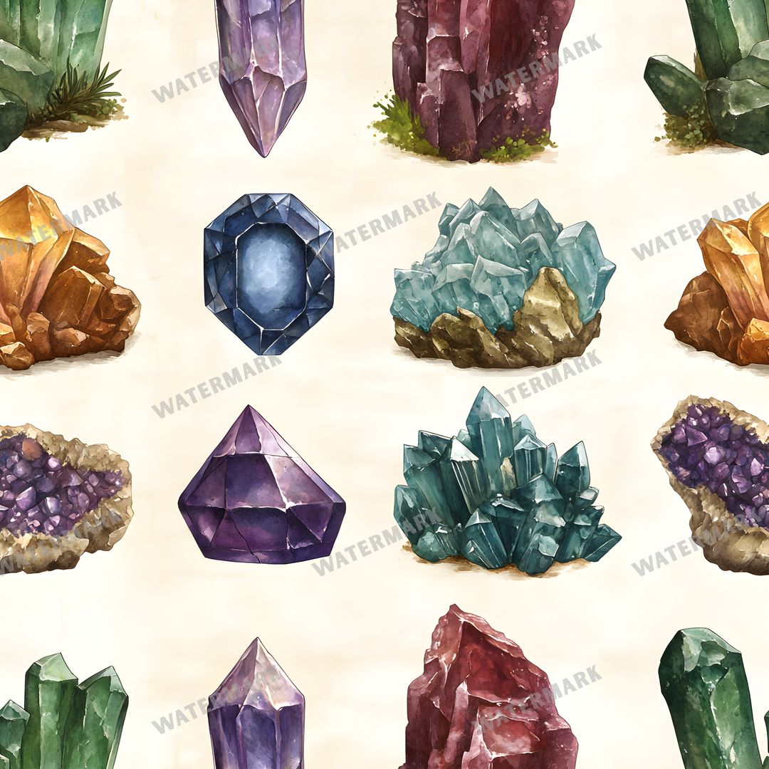 Gems Seamless Pattern
