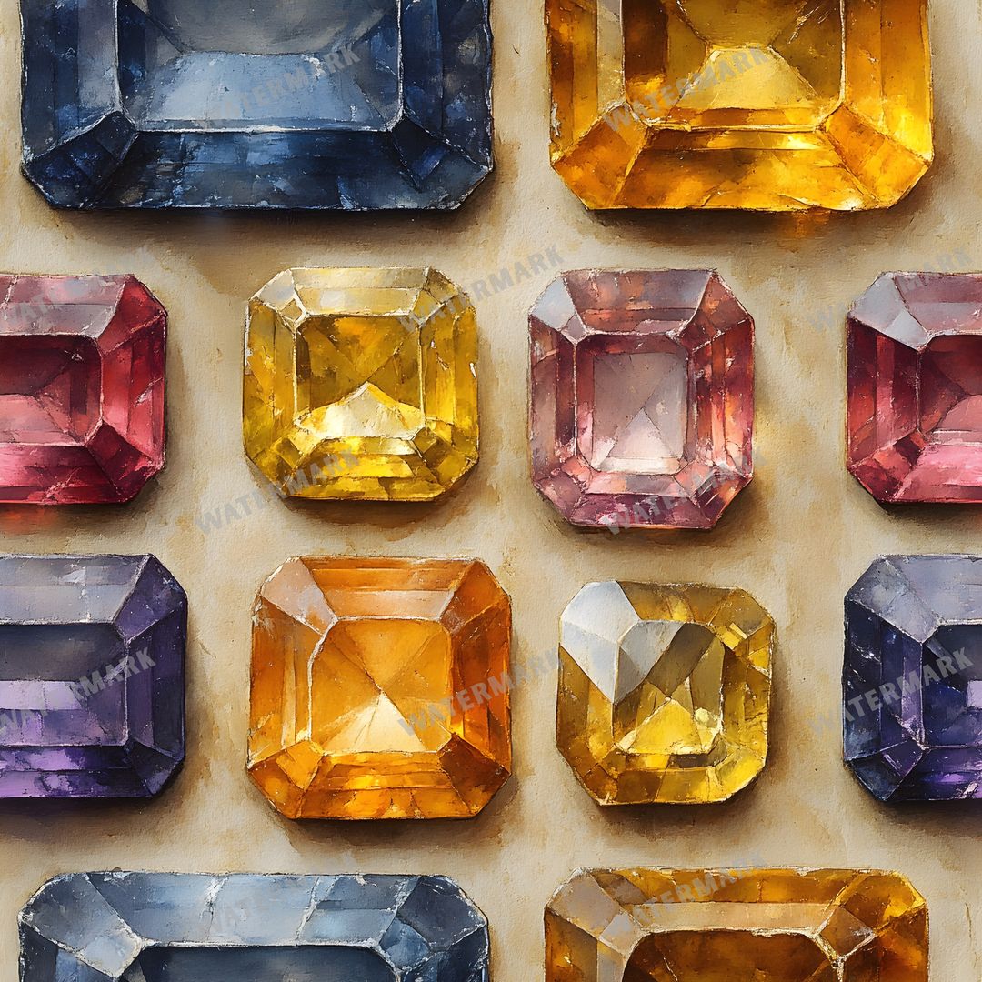 Gems Seamless Pattern