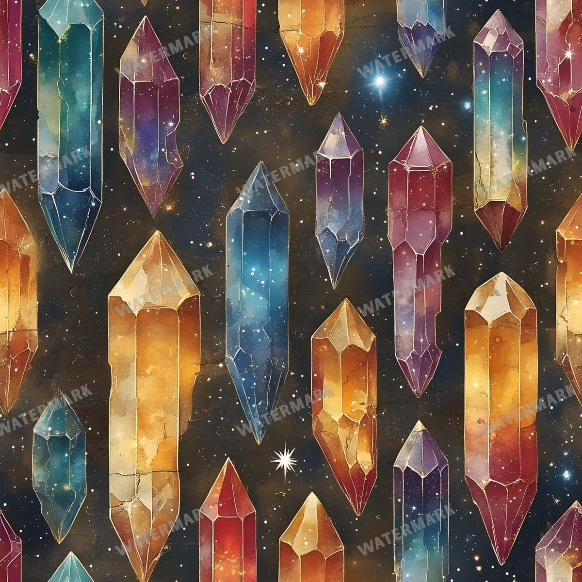 Gems Seamless Pattern