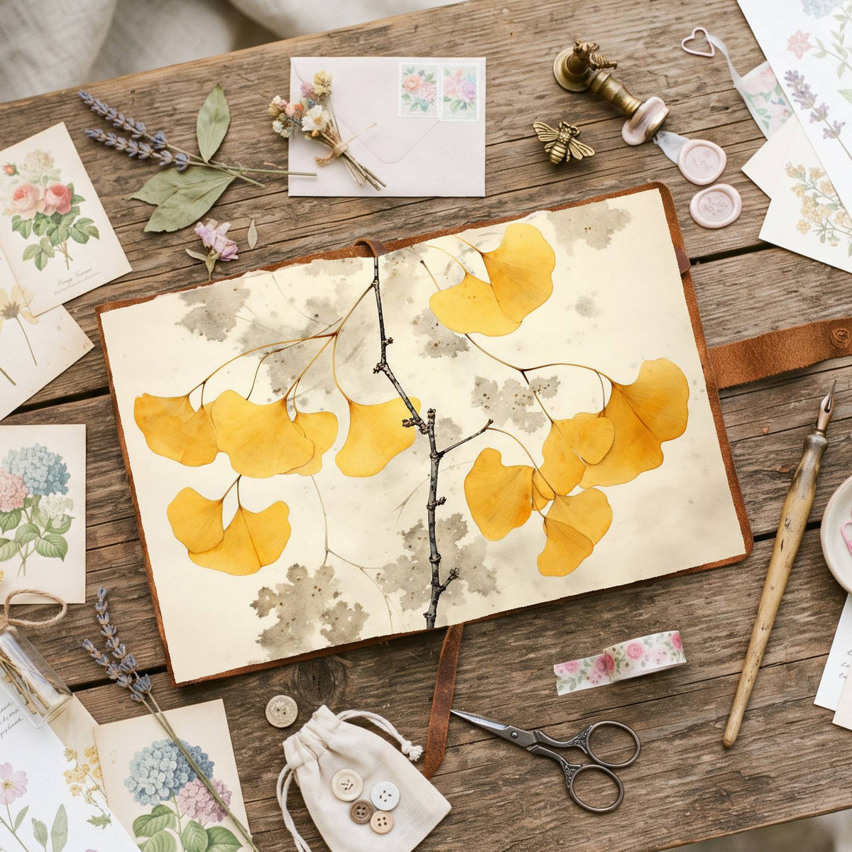 Ginkgo Biloba Tree Digital Papers
