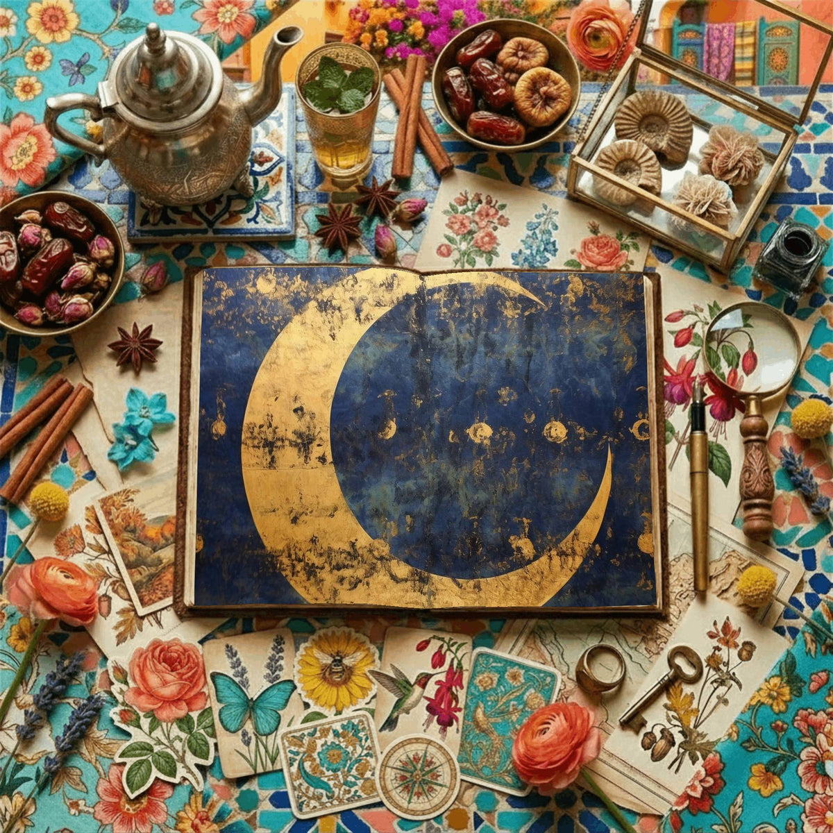 Gold Moon Digital Papers