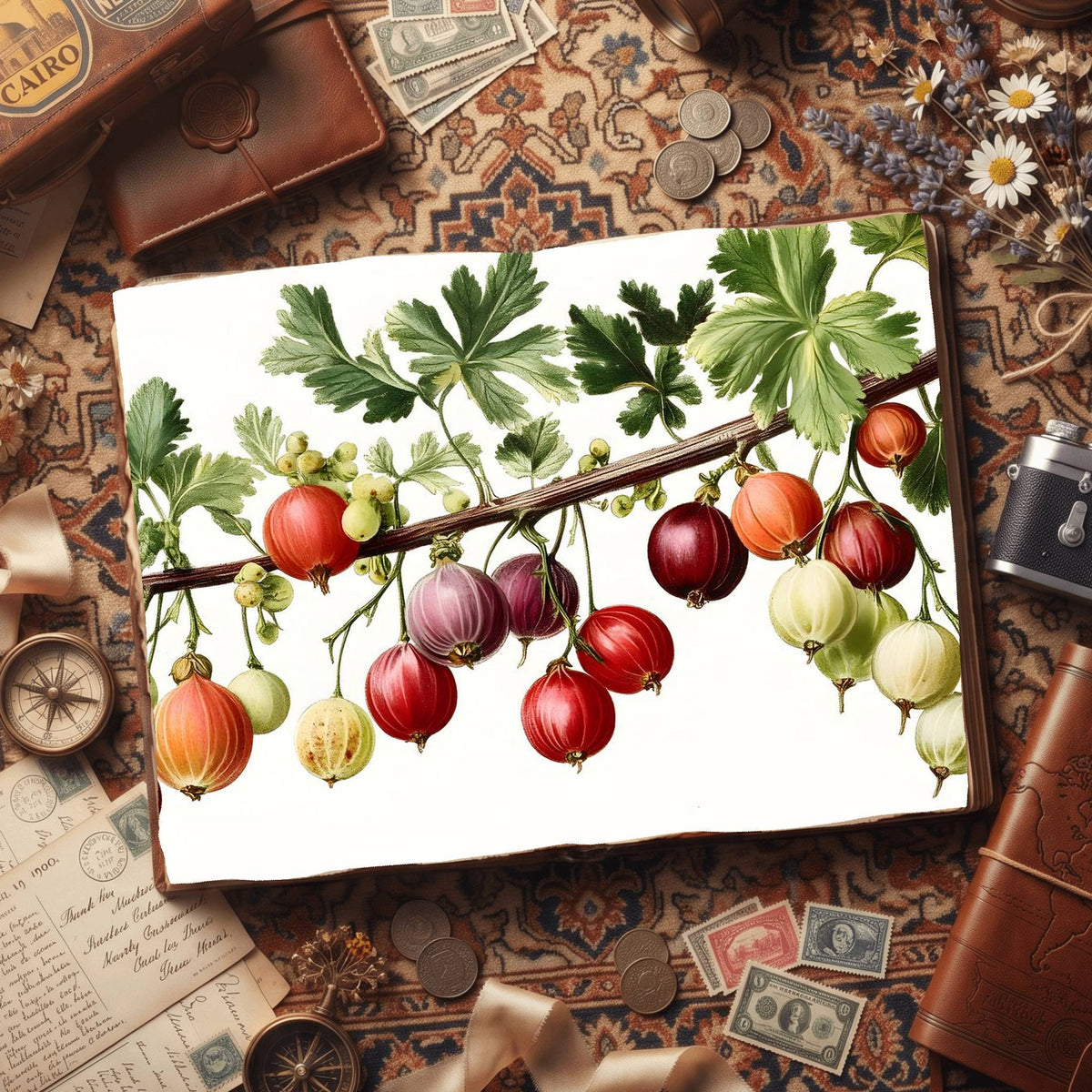 Gooseberries Digital Papers