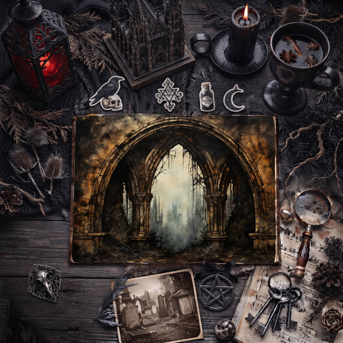 Gothic Arch Digital Papers