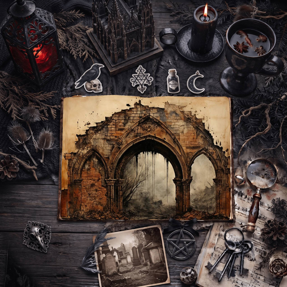 Gothic Arch Digital Papers