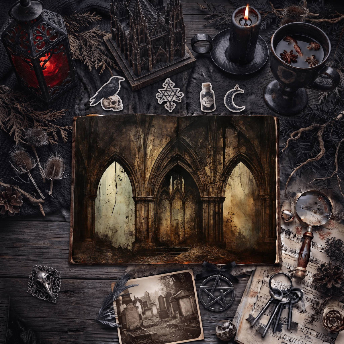 Gothic Arch Digital Papers