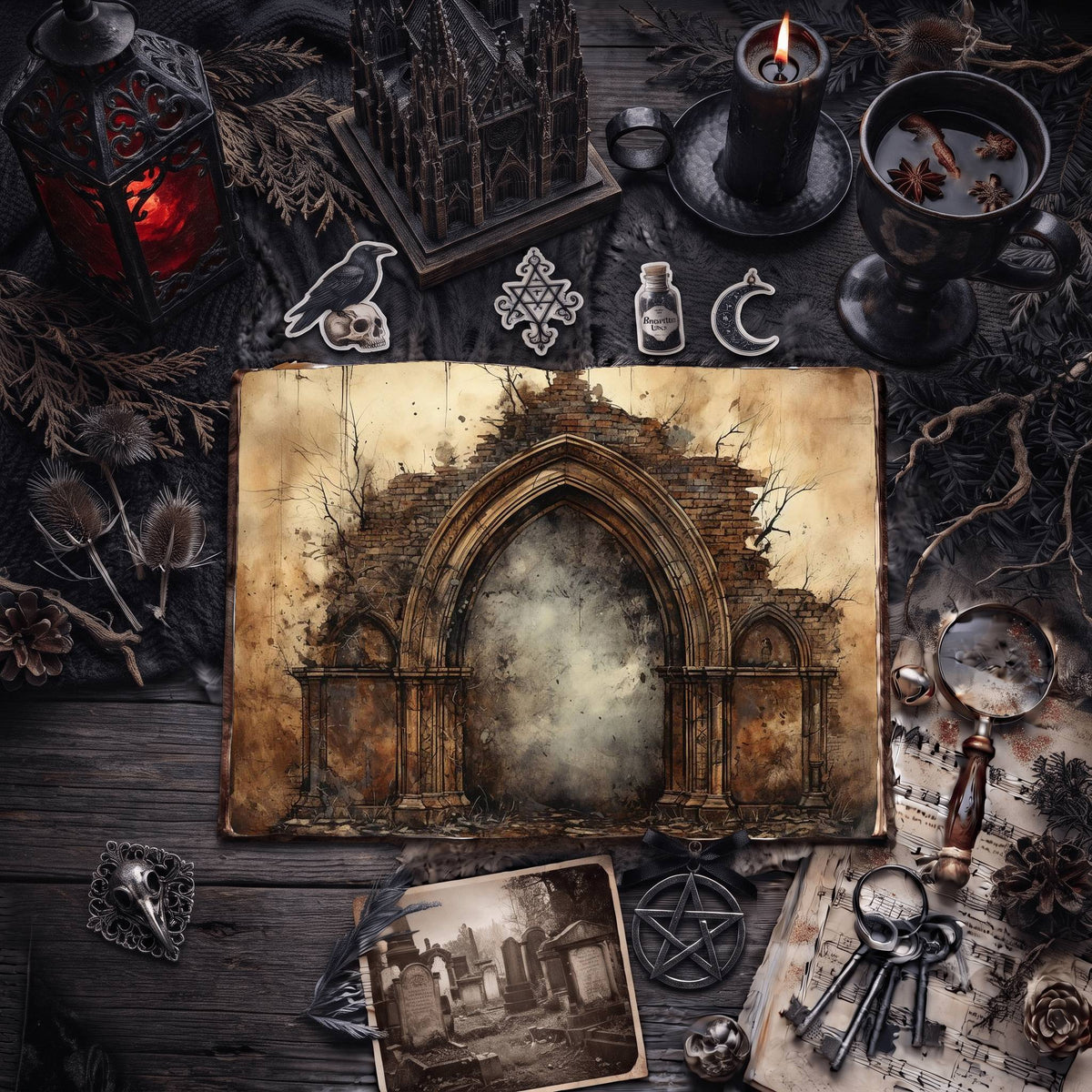 Gothic Arch Digital Papers