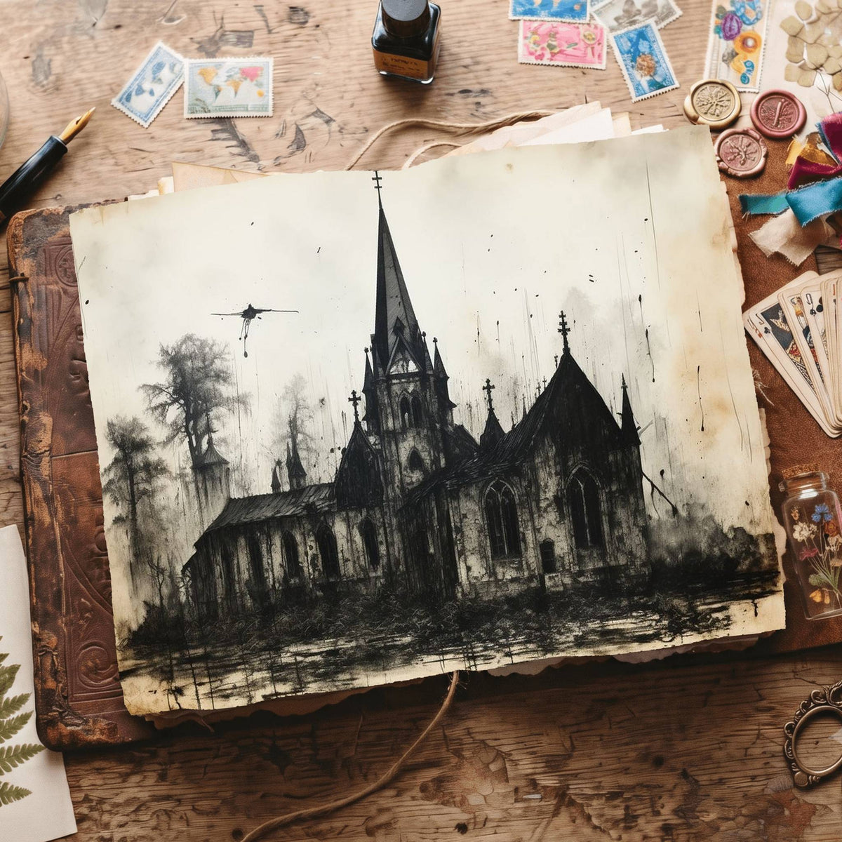 Gothic Buildings Digital Papers