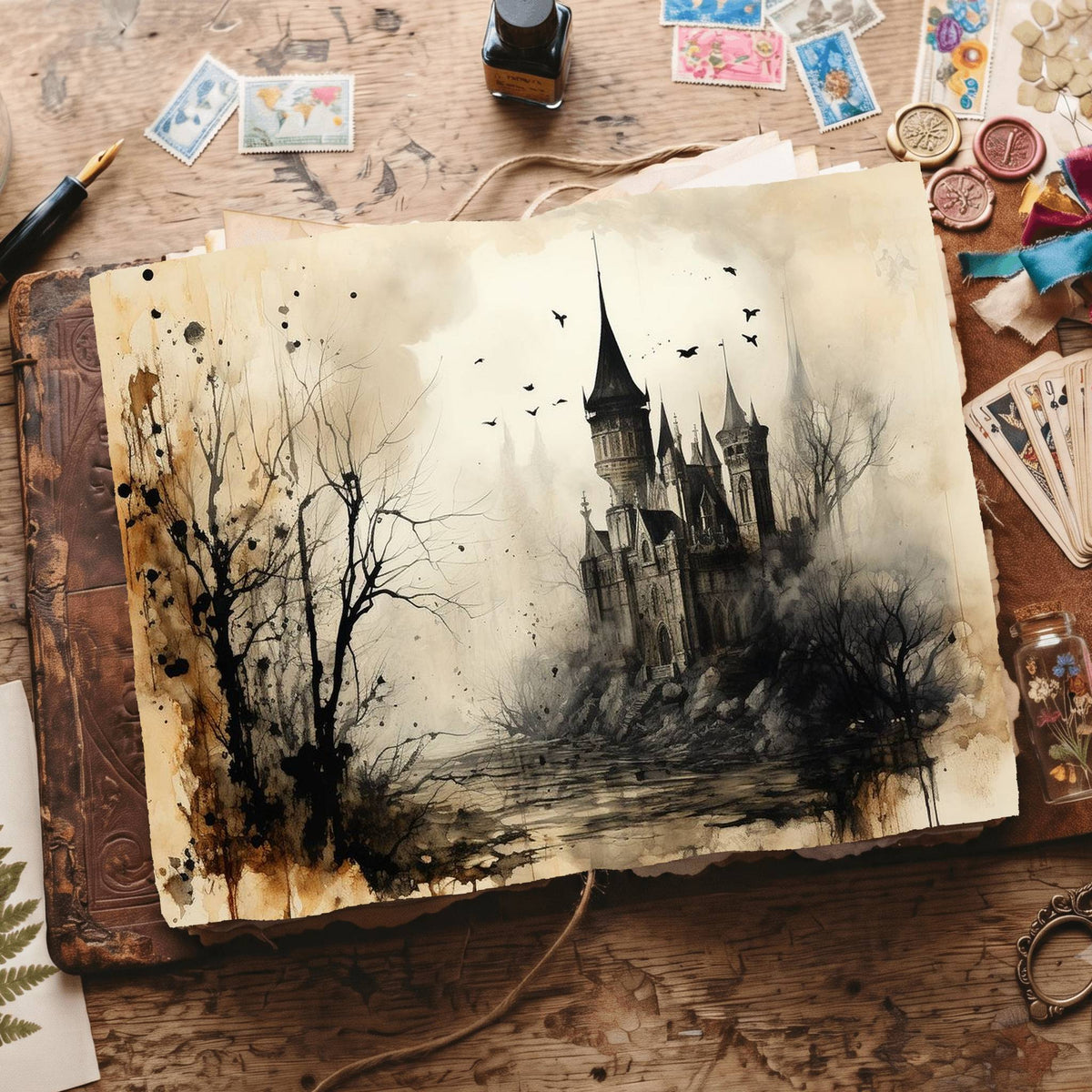Gothic Castle Digital Papers