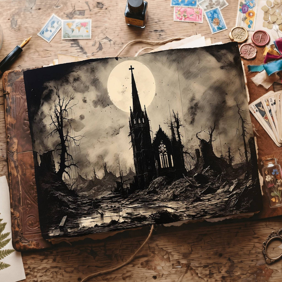 Gothic Castle Digital Papers