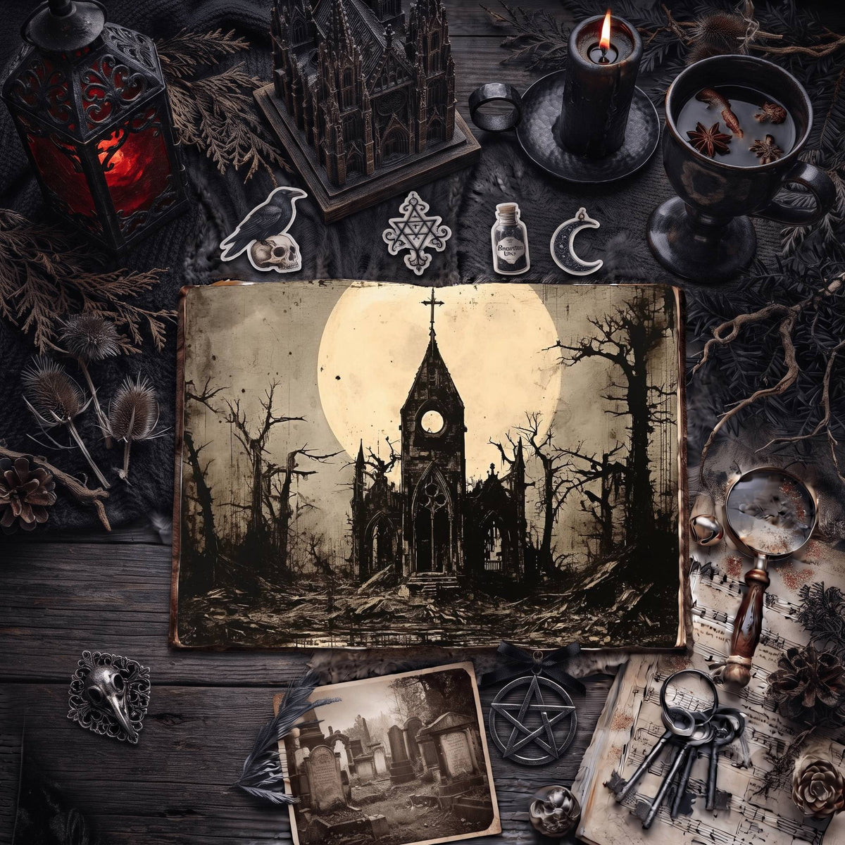 Gothic Castle Digital Papers