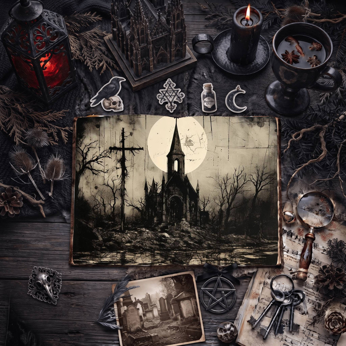 Gothic Castle Digital Papers