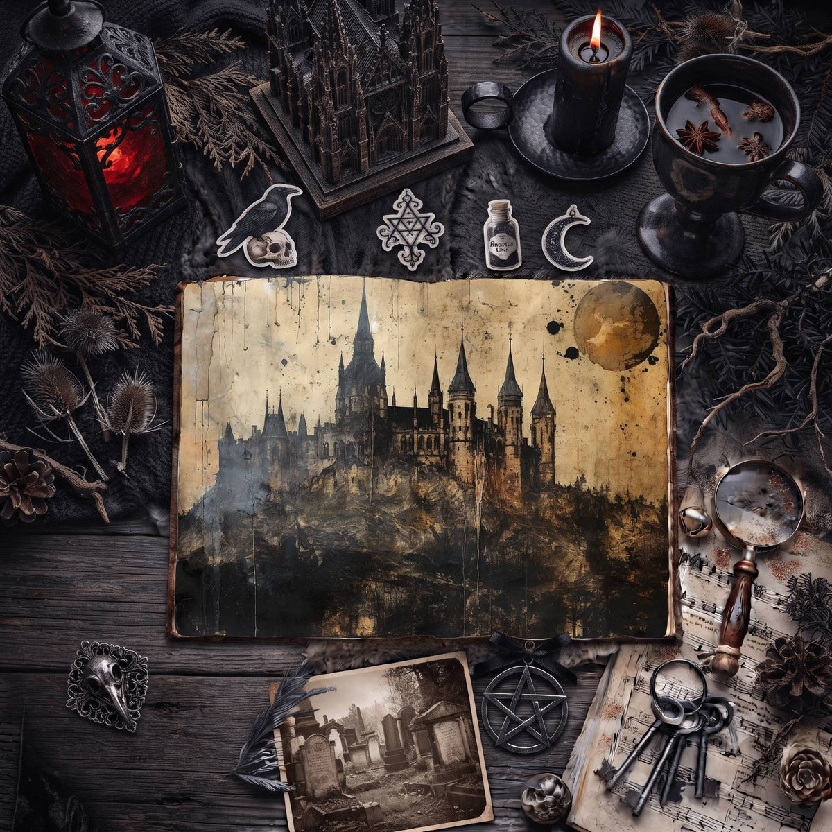 Gothic Castle Digital Papers