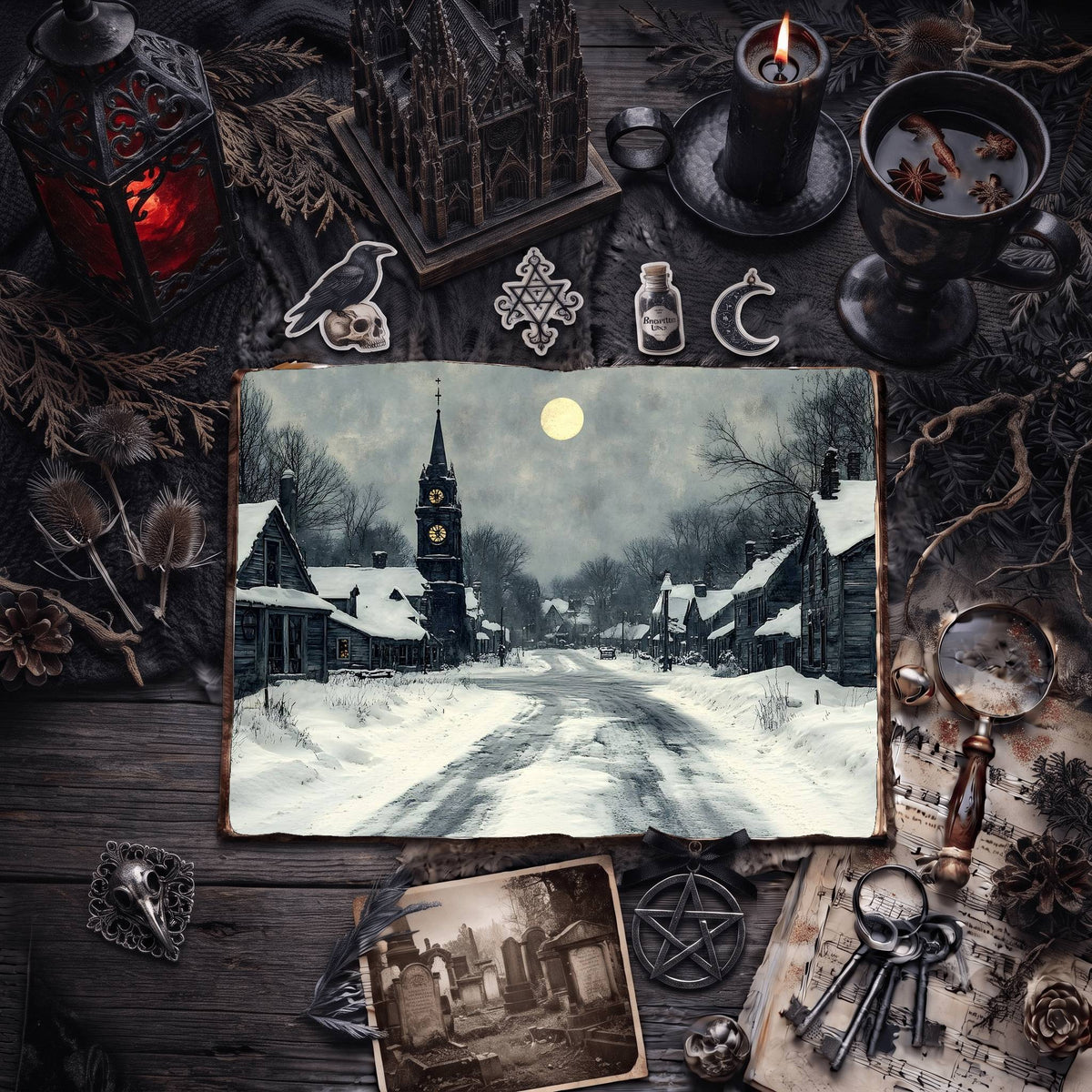 Gothic Christmas Digital Papers