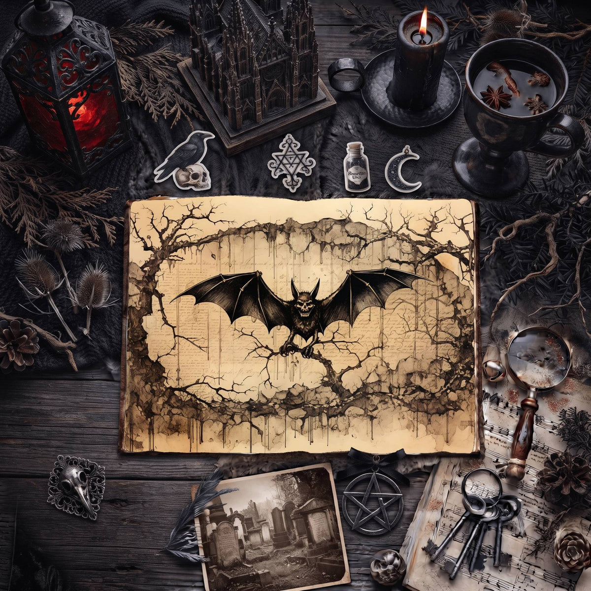 Gothic Gargoyle Digital Papers