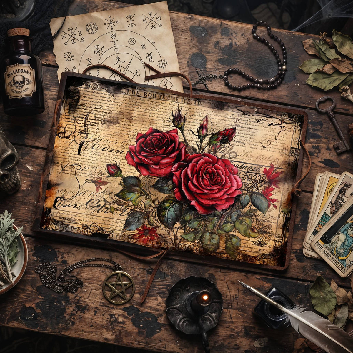 Gothic Roses Digital Papers