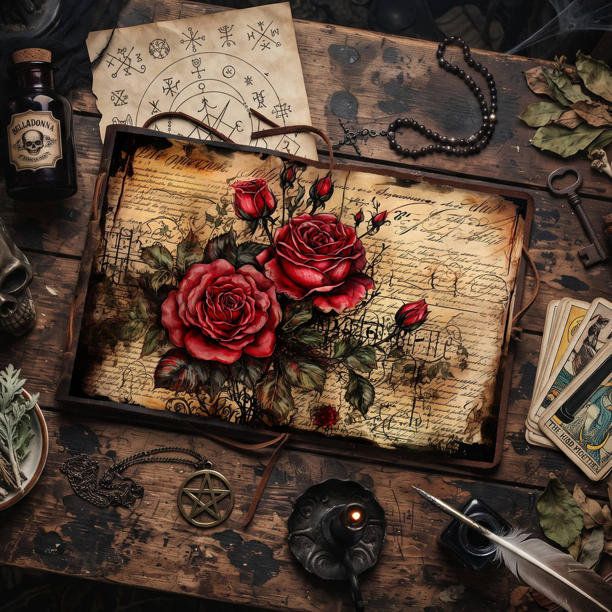 Gothic Roses Digital Papers