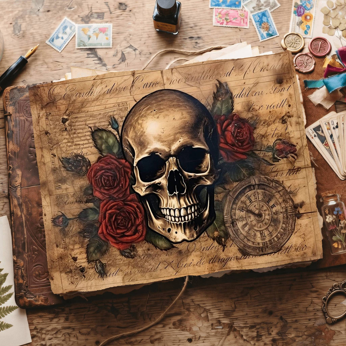 Gothic Skull Digital Papers